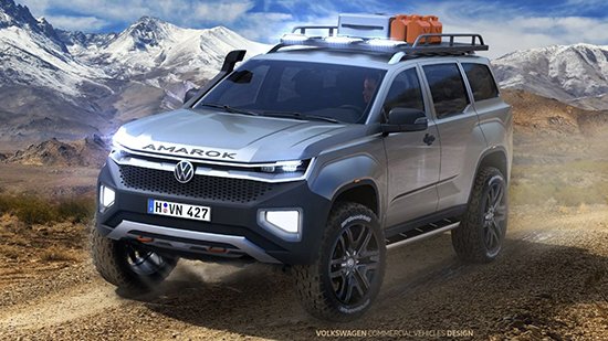 定位硬派越野车 大众Amarok SUV版假想图