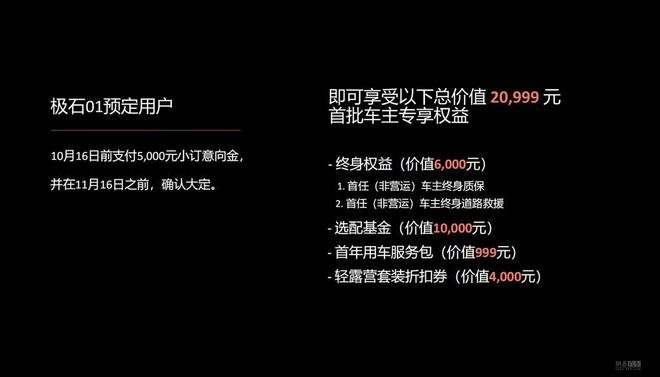 极石01售34.99万起 标配四屏联动的增程越野车