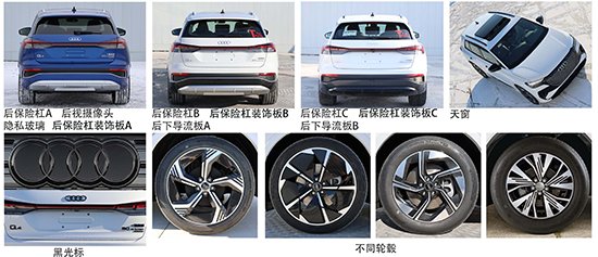 造型更运动 新款奥迪Q4 e-tron申报图曝光