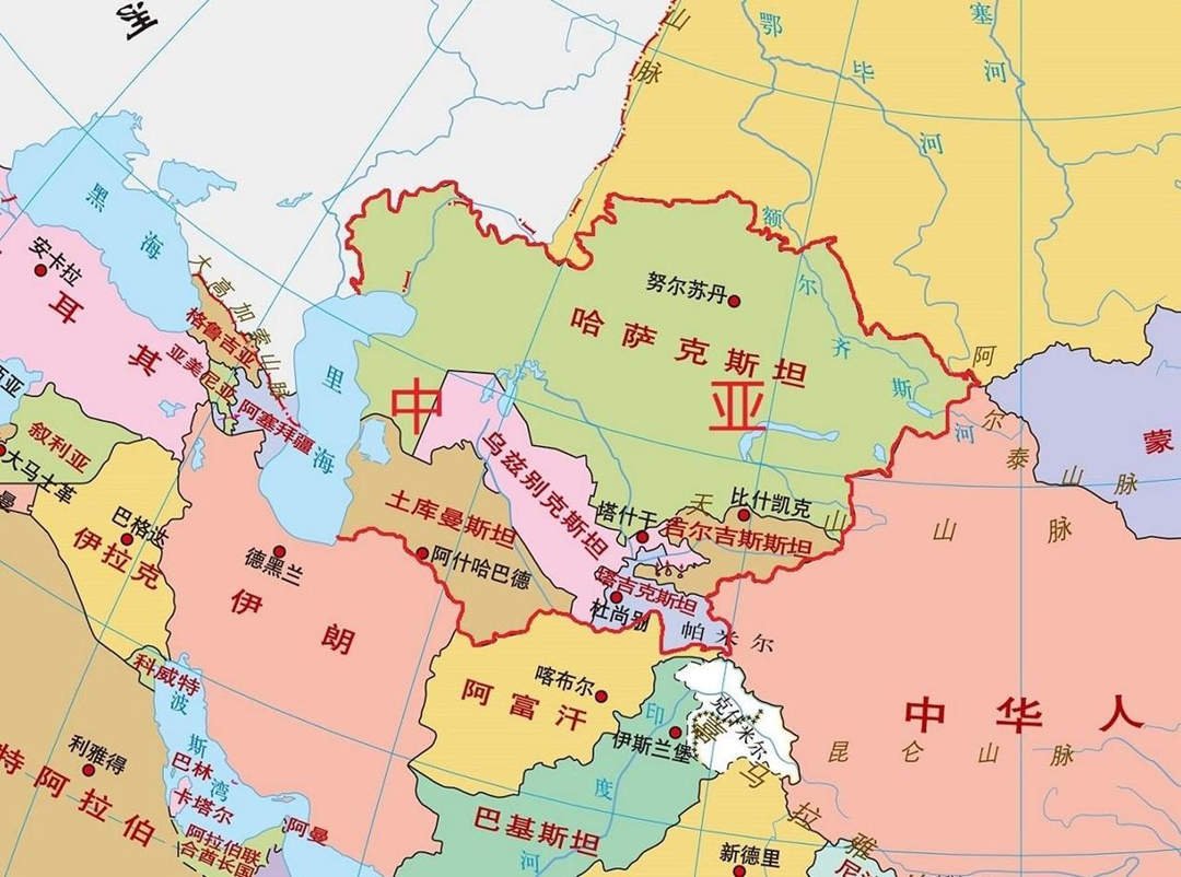 中亚有哪些国家？中亚五国是哪五国？中亚五国地图